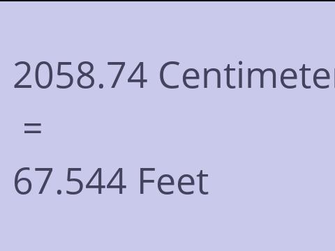 2058.74 CM TO FEET