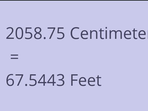 2058.75 CM TO FEET