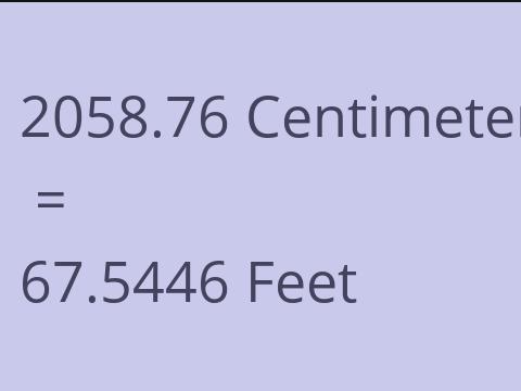 2058.76 CM TO FEET