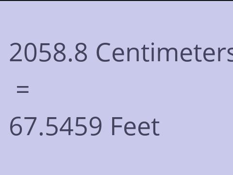 2058.8 CM TO FEET