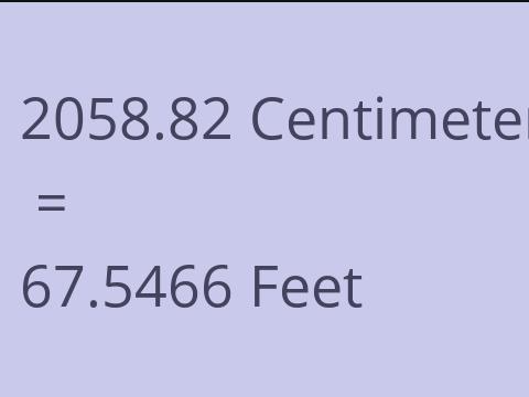 2058.82 CM TO FEET