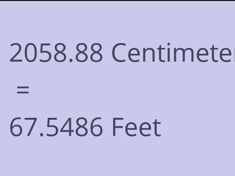 2058.88 CM TO FEET