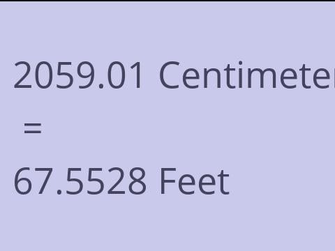 2059.01 CM TO FEET