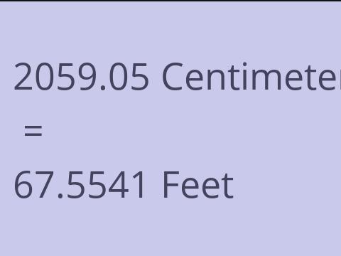 2059.05 CM TO FEET