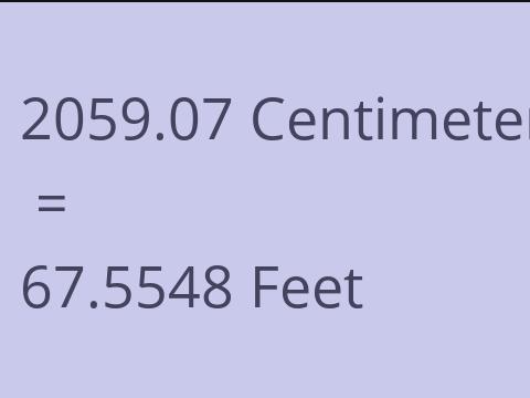 2059.07 CM TO FEET