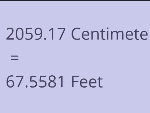 2059.17 CM TO FEET
