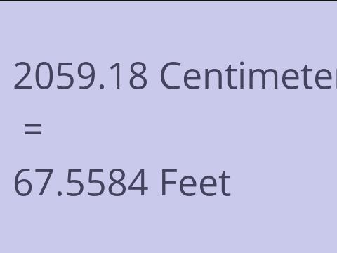 2059.18 CM TO FEET