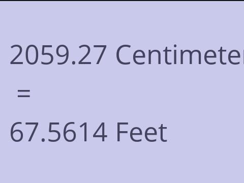 2059.27 CM TO FEET