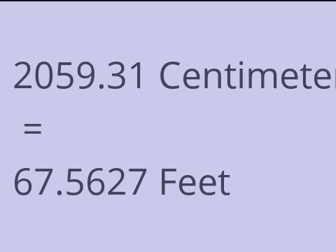 2059.31 CM TO FEET