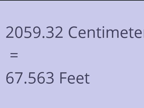 2059.32 CM TO FEET