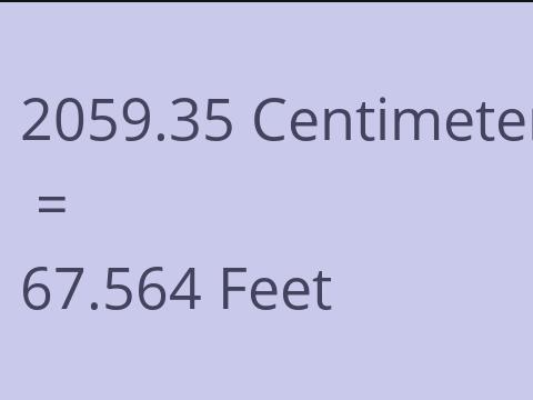 2059.35 CM TO FEET