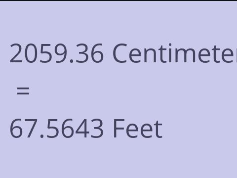 2059.36 CM TO FEET