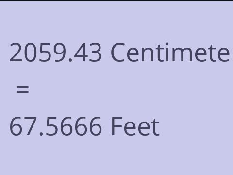 2059.43 CM TO FEET