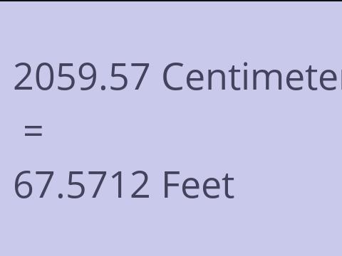 2059.57 CM TO FEET