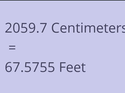 2059.7 CM TO FEET