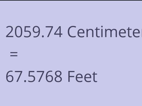 2059.74 CM TO FEET