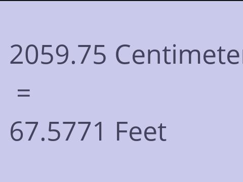 2059.75 CM TO FEET