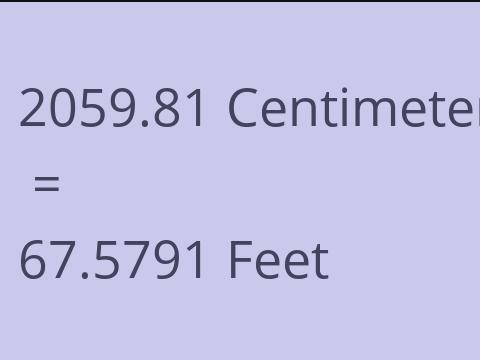 2059.81 CM TO FEET