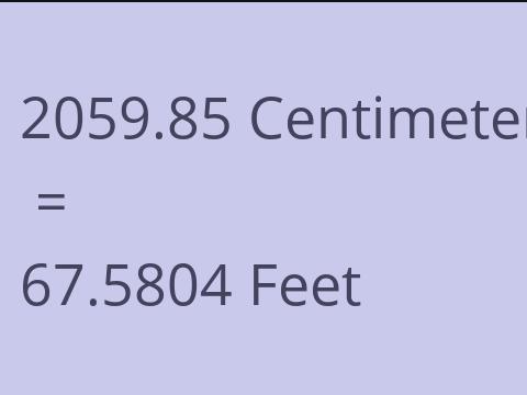 2059.85 CM TO FEET