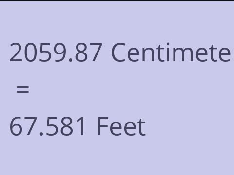 2059.87 CM TO FEET