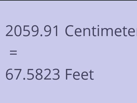 2059.91 CM TO FEET