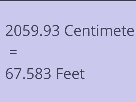 2059.93 CM TO FEET