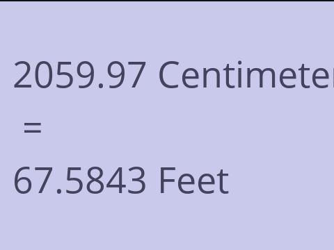 2059.97 CM TO FEET