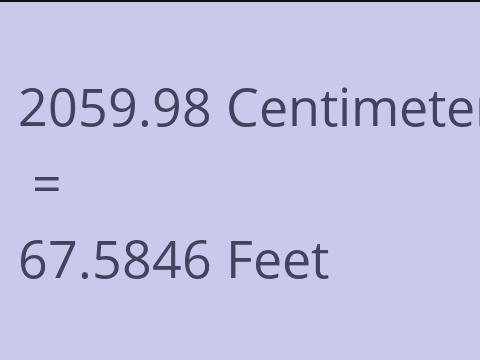 2059.98 CM TO FEET