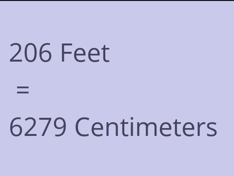 206 FEET TO CM