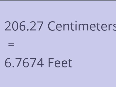 206.27 CM TO FEET