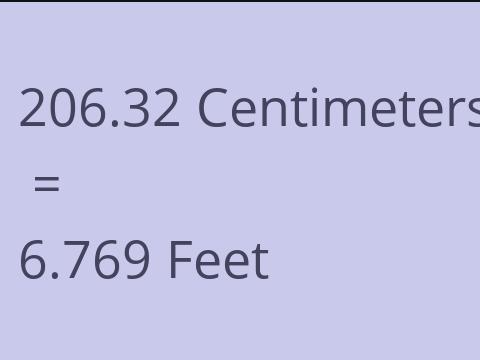 206.32 CM TO FEET