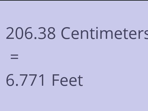 206.38 CM TO FEET