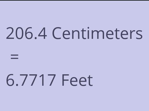 206.4 CM TO FEET