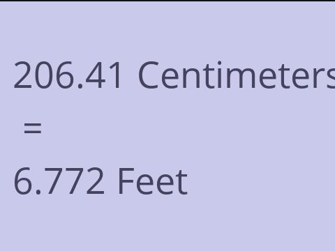 206.41 CM TO FEET