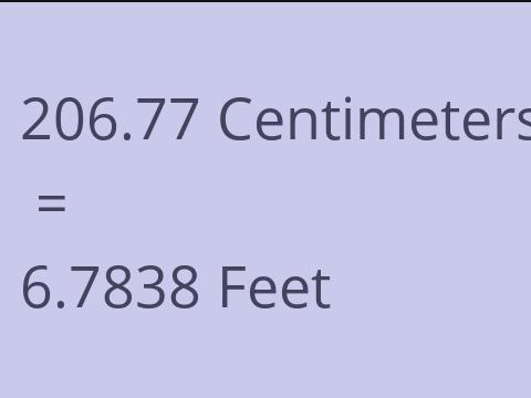 206.77 CM TO FEET