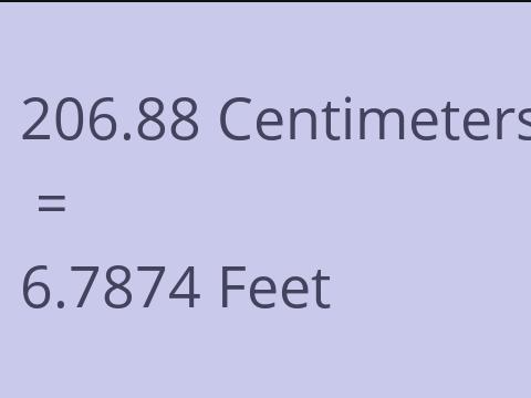 206.88 CM TO FEET