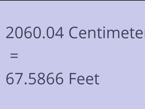 2060.04 CM TO FEET