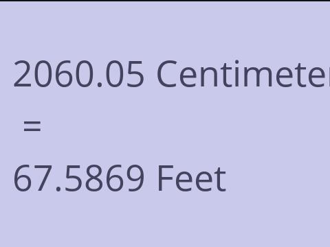 2060.05 CM TO FEET