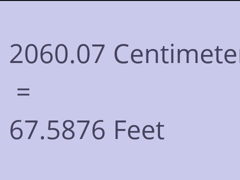 2060.07 CM TO FEET