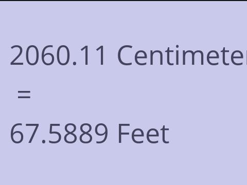 2060.11 CM TO FEET