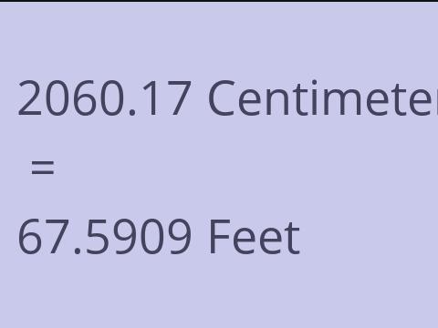 2060.17 CM TO FEET