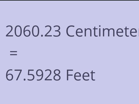 2060.23 CM TO FEET