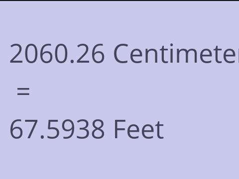 2060.26 CM TO FEET