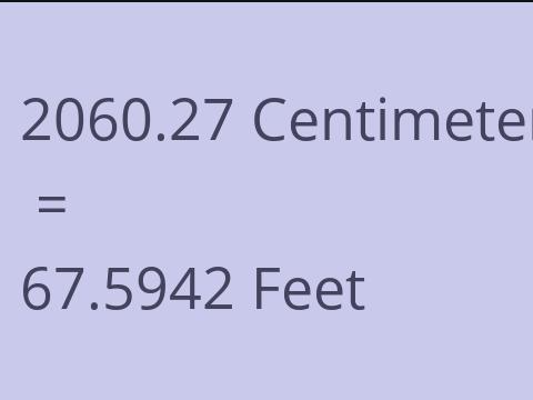 2060.27 CM TO FEET