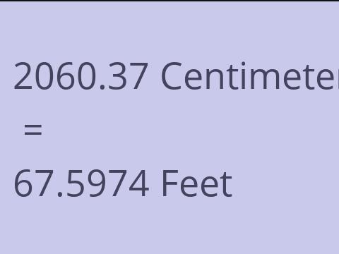 2060.37 CM TO FEET