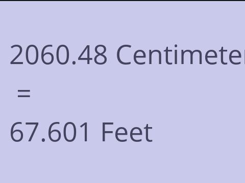 2060.48 CM TO FEET