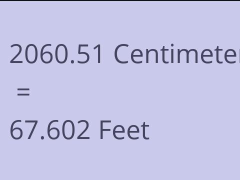 2060.51 CM TO FEET