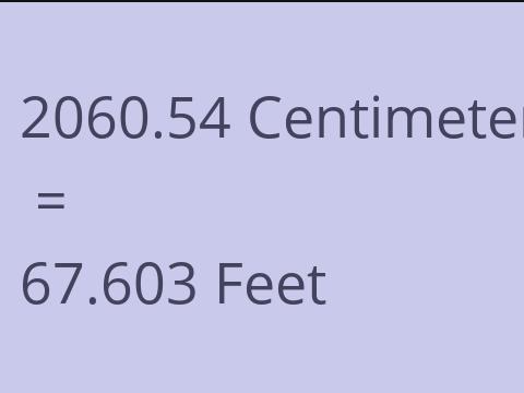 2060.54 CM TO FEET