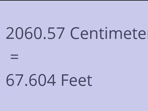 2060.57 CM TO FEET