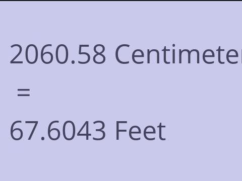 2060.58 CM TO FEET